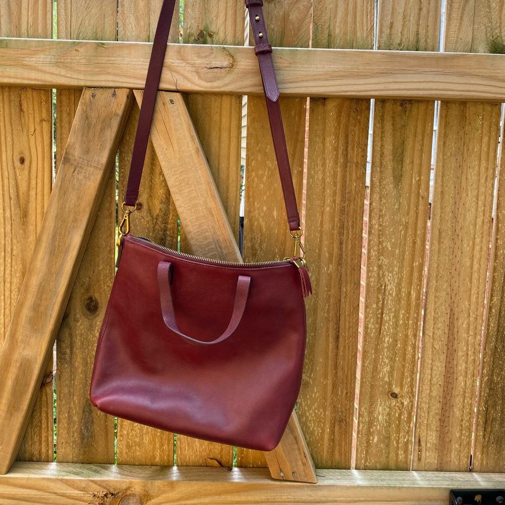 Madewell burgundy leather purse/bag